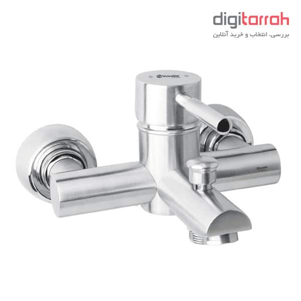 شیر دوش شودر مدل موناکو پلاس استیل مات شیرآلات شودر