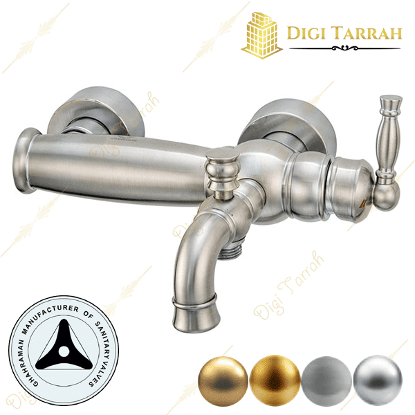 شیر دوش کروم مات آنتیک شیرآلات قهرمان