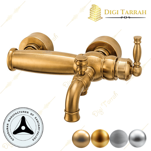 شیر دوش طلایی مات آنتیک شیرآلات قهرمان