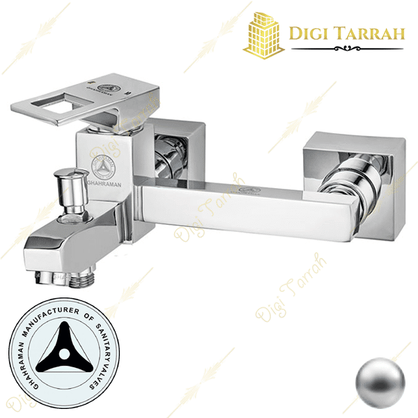 شیر دوش کروم براق فلت رویال شیرآلات قهرمان