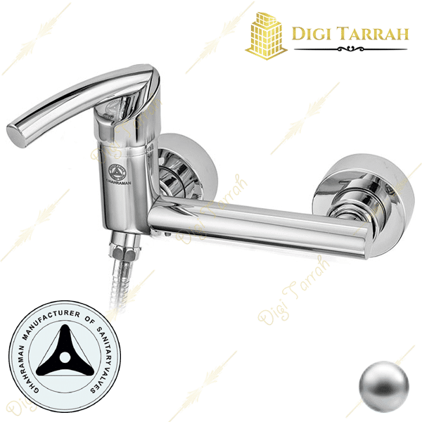 شیر توالت کروم براق تنسو رویال شیرآلات قهرمان