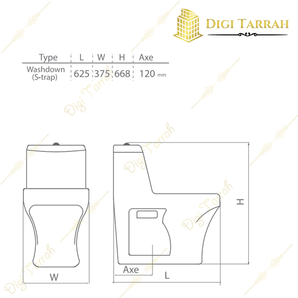 مشخصات توالت فرنگی چینی کرد مدل هلنا
