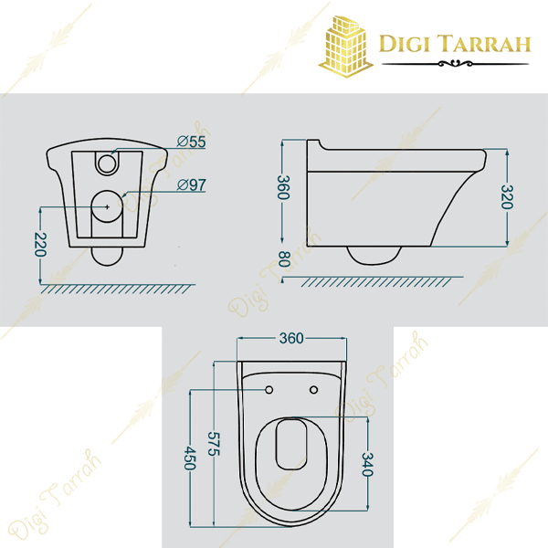 مشخصات کاسه توالت وال هنگ گلسار مدل هلیا