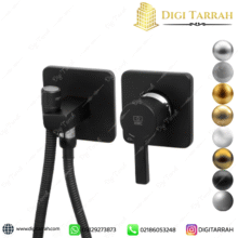 شیر توالت توکار kwc مدل متیس مشکی