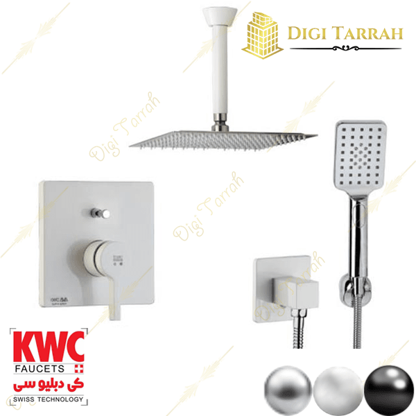 شیر دوش توکار kwc مدل آوا سفید تیپ 3