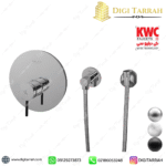 شیر توالت توکار kwc مدل زو کروم