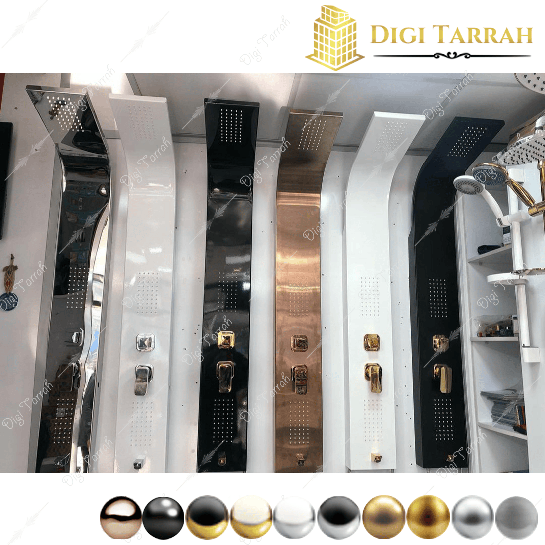 رنگ بندی پنل دوش استیل glossy ترک