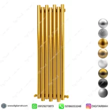 رادیاتور عمودی استیل لوله ای طلایی براق