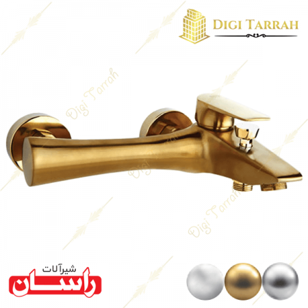 شیر دوش طلایی مات آتیس شیرآلات راسان