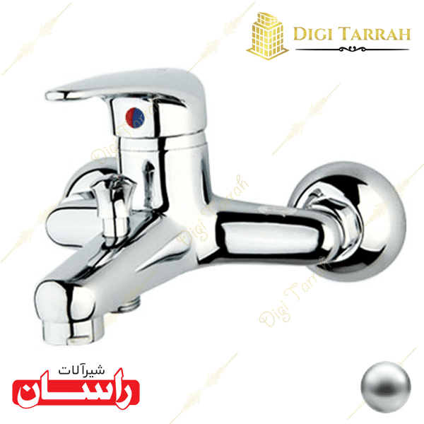 شیر دوش کروم براق درنا شیرآلات راسان