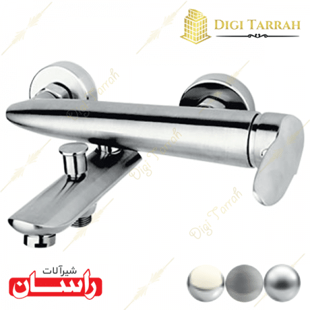 شیر دوش کروم مات رابیت شیرآلات راسان