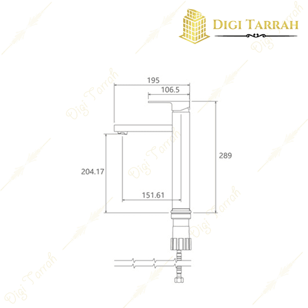 شیر روشویی بلند شودر مدل اروپا شیرآلات شودر