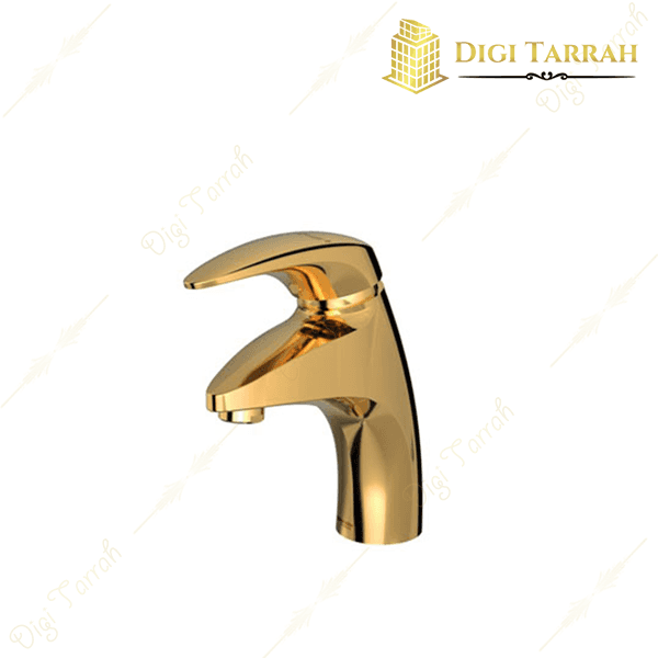 شیر روشویی شودر مدل سنیور رنگ طلایی براق شیرآلات شودر