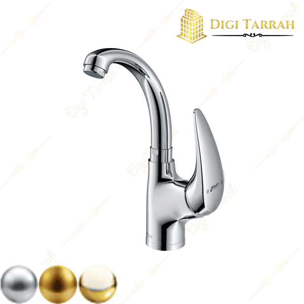 شیر روشویی زدرا شودر مدل سنیور رنگ کروم شیرآلات شودر