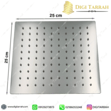 سردوش استیل 25 سانت کروم براق