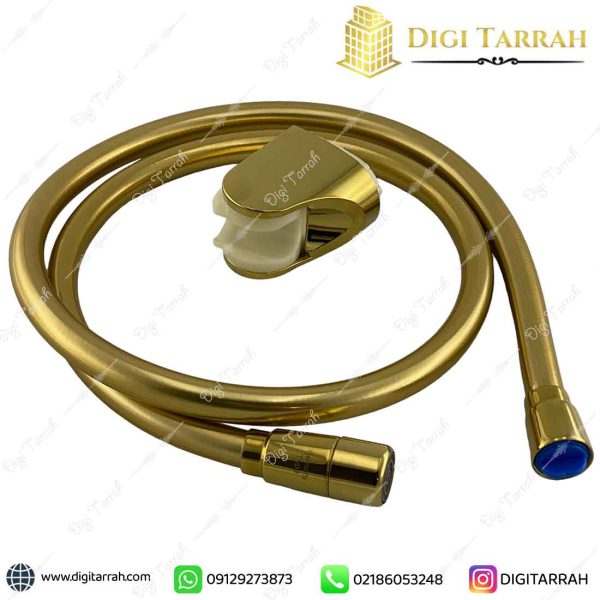 شلنگ توالت آنتی باکتریال طلایی براق