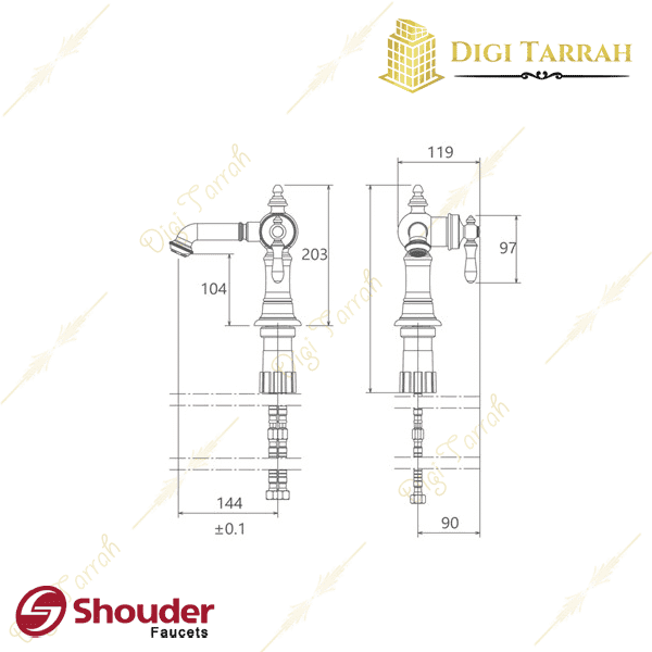 مشخصات شیر روشویی بیزانس شیرآلات شودر