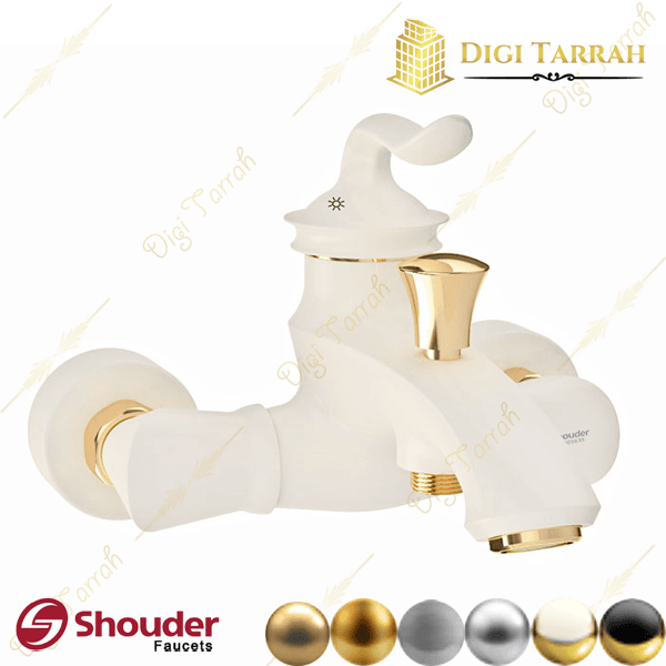 شیر دوش شودر مدل لوکا شیری طلایی شیرآلات شودر