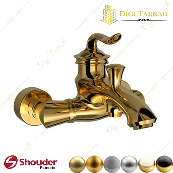 شیر دوش شودر مدل لوکا طلایی براق شیرآلات شودر