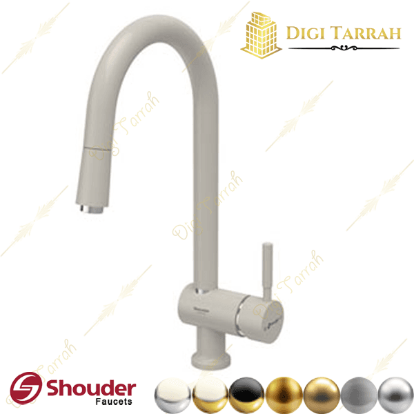 شیر ظرفشویی شلنگدار مدل مارینو رنگ سفید شیرآلات شودر