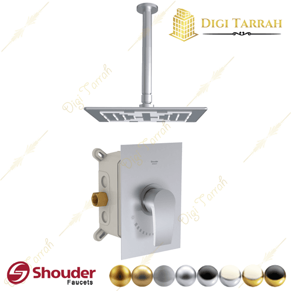 شیر دوش حمام توکار شودر مدل رومر کروم مات تیپ 1 شیرآلات شودر