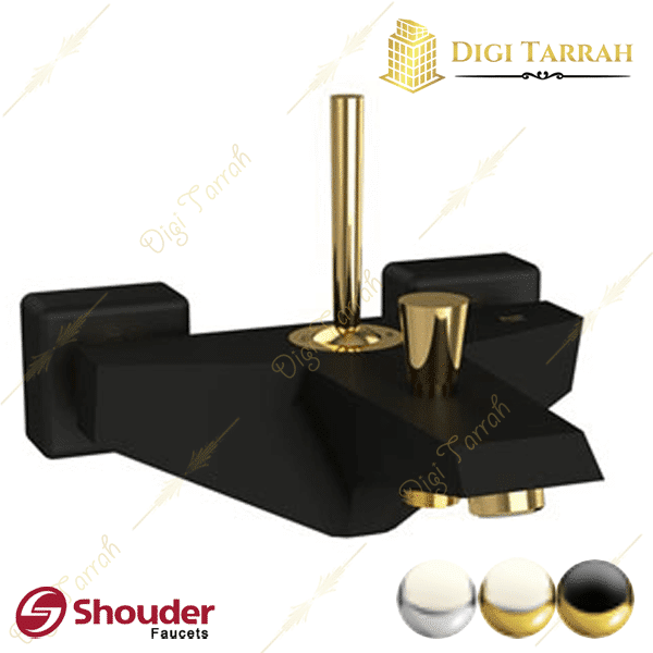 شیر دوش تیفانی مشکی طلایی شیرآلات شودر