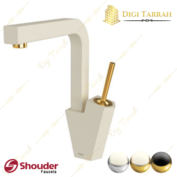 شیر ظرفشویی ثابت تیفانی سفید شیری طلایی شیرآلات شودر