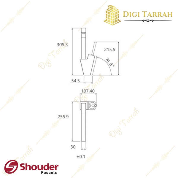مشخصات شیر ظرفشویی ثابت تیفانی شیرآلات شودر