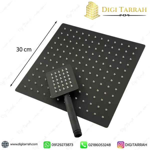 سردوش مشکی مربعی ۳۰ سانت در ۳۰ سانت