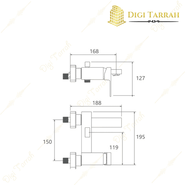 شیر دوش شودر مدل اروپا شیرآلات شودر
