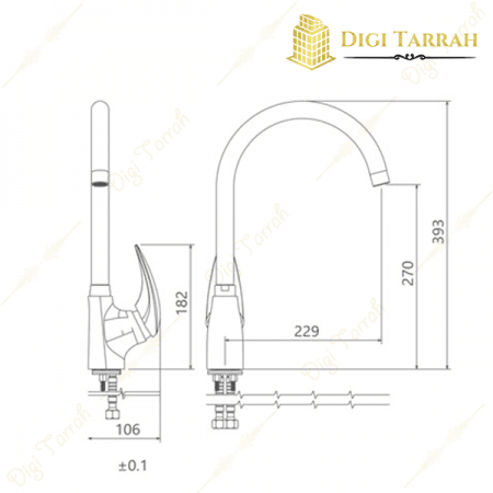 شیر ظرفشویی شودر مدل سنیور شیرآلات شودر