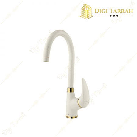 شیر ظرفشویی شودر مدل سنیور رنگ شیری طلایی شیرآلات شودر