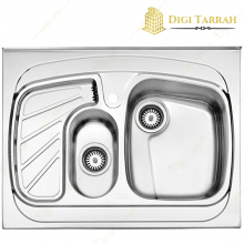 سینک ظرفشویی استیل البرز مدل فانتزی ۶۰۸ روکار