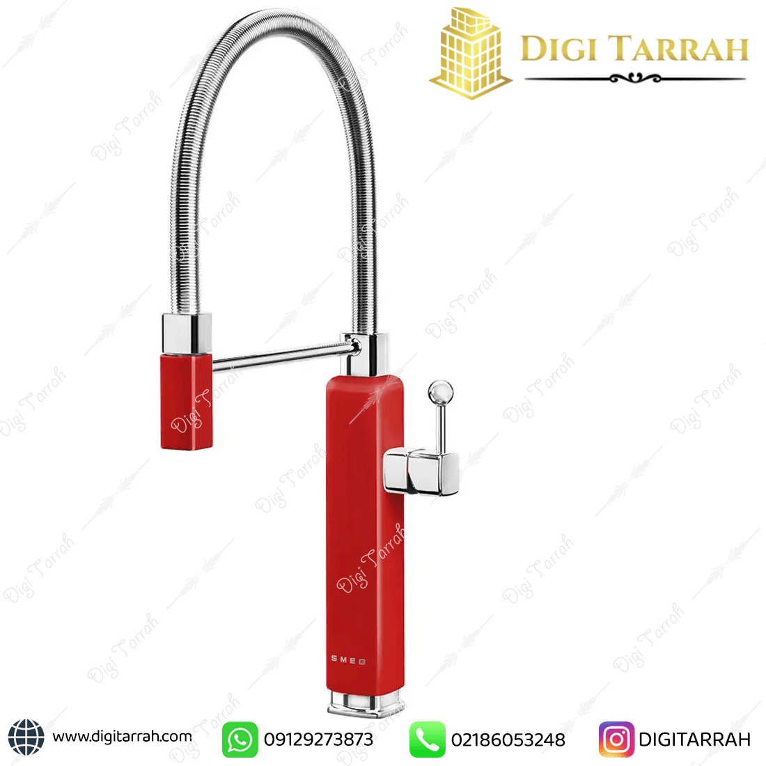 شیر ظرفشویی اسمگ smeg قرمز
