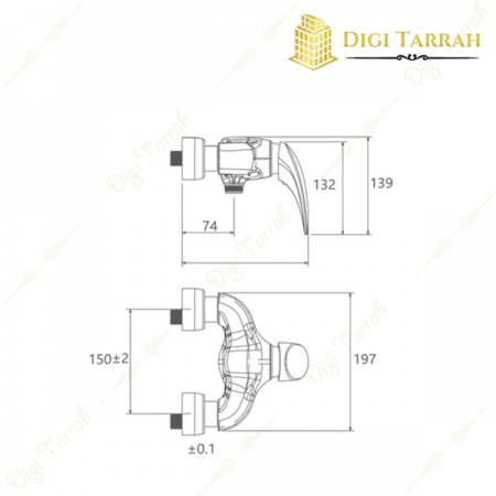 شیر توالت شودر مدل سنیور شیرآلات شودر