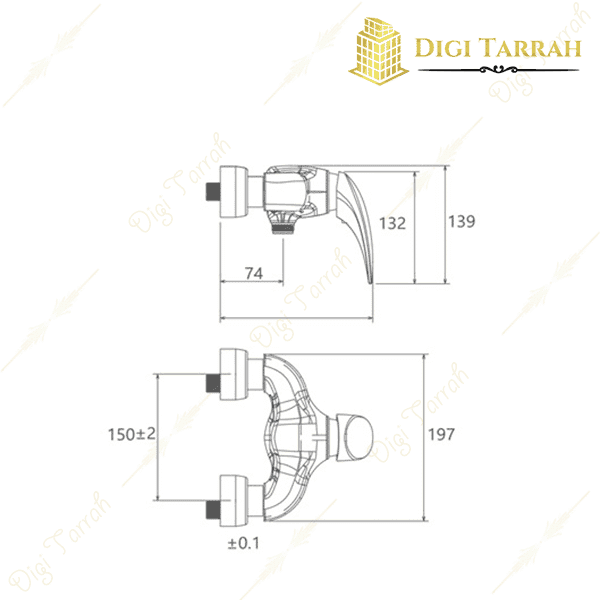 شیر توالت شودر مدل سنیور شیرآلات شودر