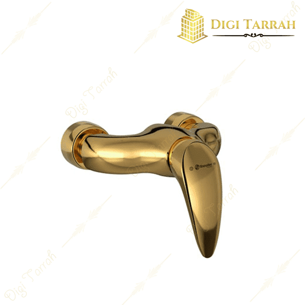 شیر توالت شودر مدل سنیور رنگ طلایی براق شیرآلات شودر
