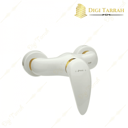 شیر توالت شودر مدل سنیور رنگ شیری طلایی شیرآلات شودر