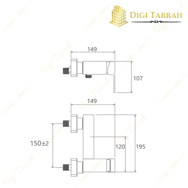 شیر توالت شودر مدل اروپا شیرآلات شودر