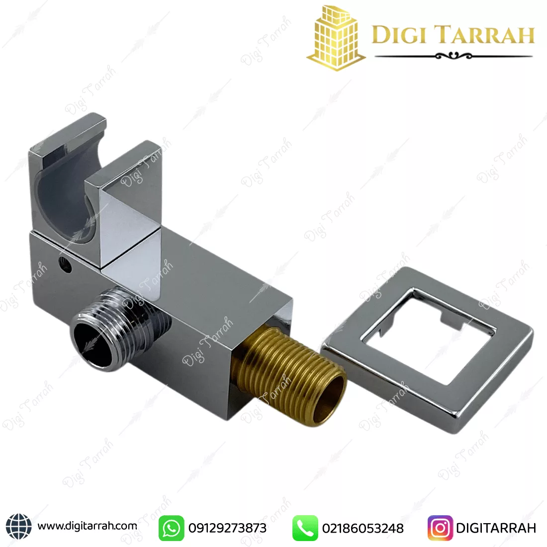 نمای زیرین زانوتوکار چهارگوش با نگهدارنده