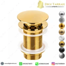 11484زیرآب فشاری روشویی طلایی براق برنجی