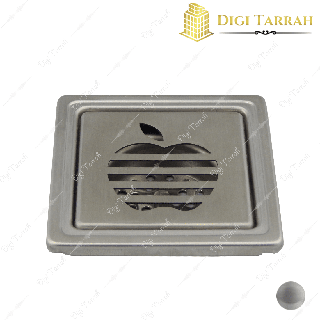 کفشور استیل کروم مات 11 * 11 سانتی متری کد 15 طرح اپل