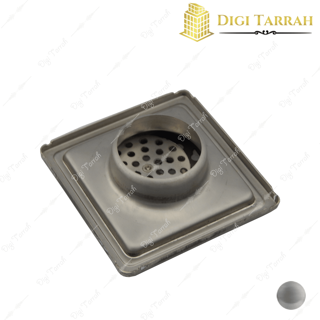 نمای پشت کفشور استیل کروم مات ابعاد 11 سانتی متر کد 08