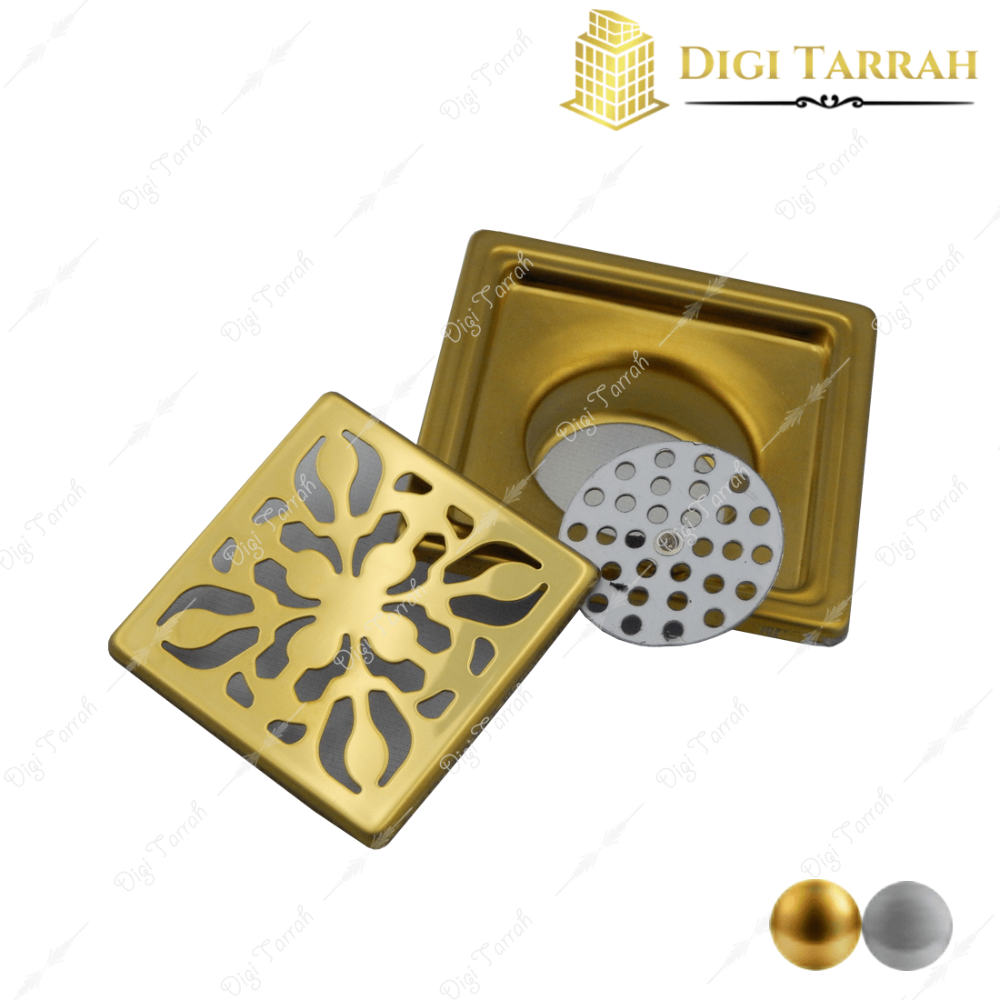قطعات کفشور استیل طلایی براق 11 * 11 سانتی متری کد 14