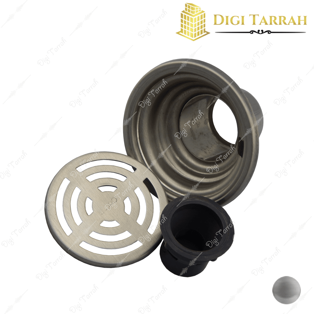 قطعات کفشور استیل گرد کروم مات 10 سانتی متری کد 04